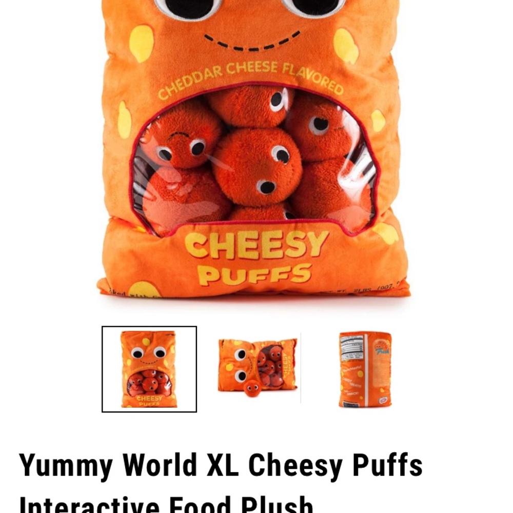 Orange Cheesy Puffs Plush Toy Stuffed Animal